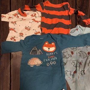 Gerber baby fox long sleeve onesie 0-3 month